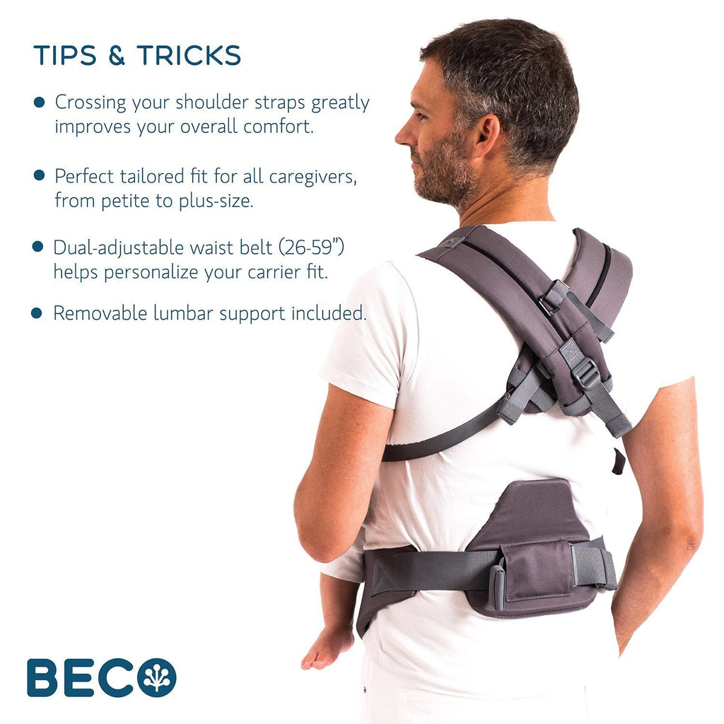 Beco Baby Carrier 8 Black - best baby carrier for dads and petite moms.