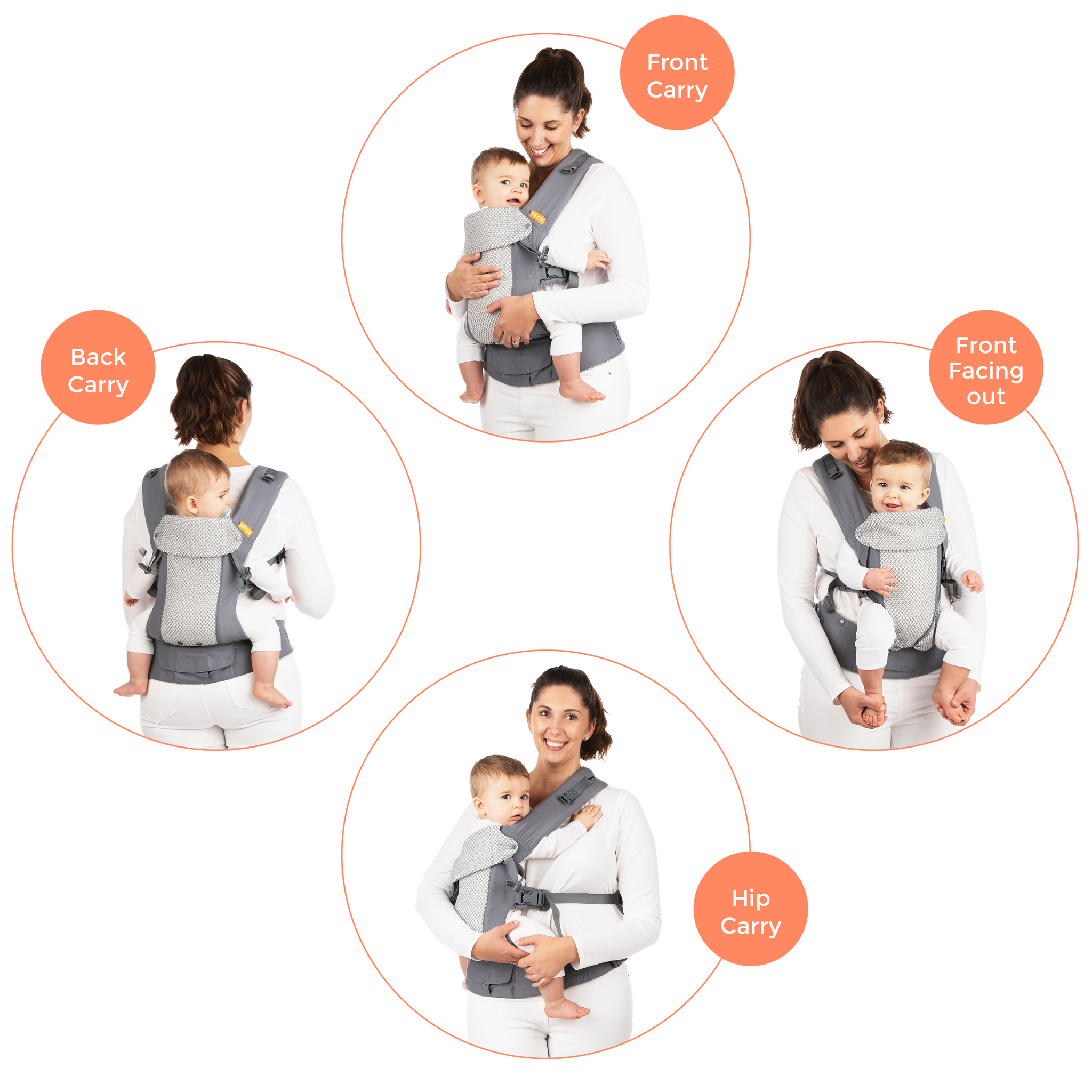 Beco Gemini Cool Mesh Baby Carrier Grey Geometric Beco Canada
