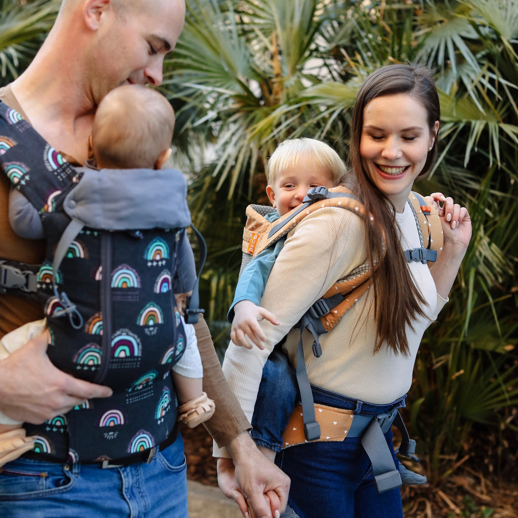 Bring on the adventures with the Beco Toddler Carrier! Built for maximum comfort and convenience for your little one (aged 18+ months), it offers a tall supportive back, ergonomic seat, and moisture-wicking microfiber fabric + vented 3D mesh panels for superior breathability.