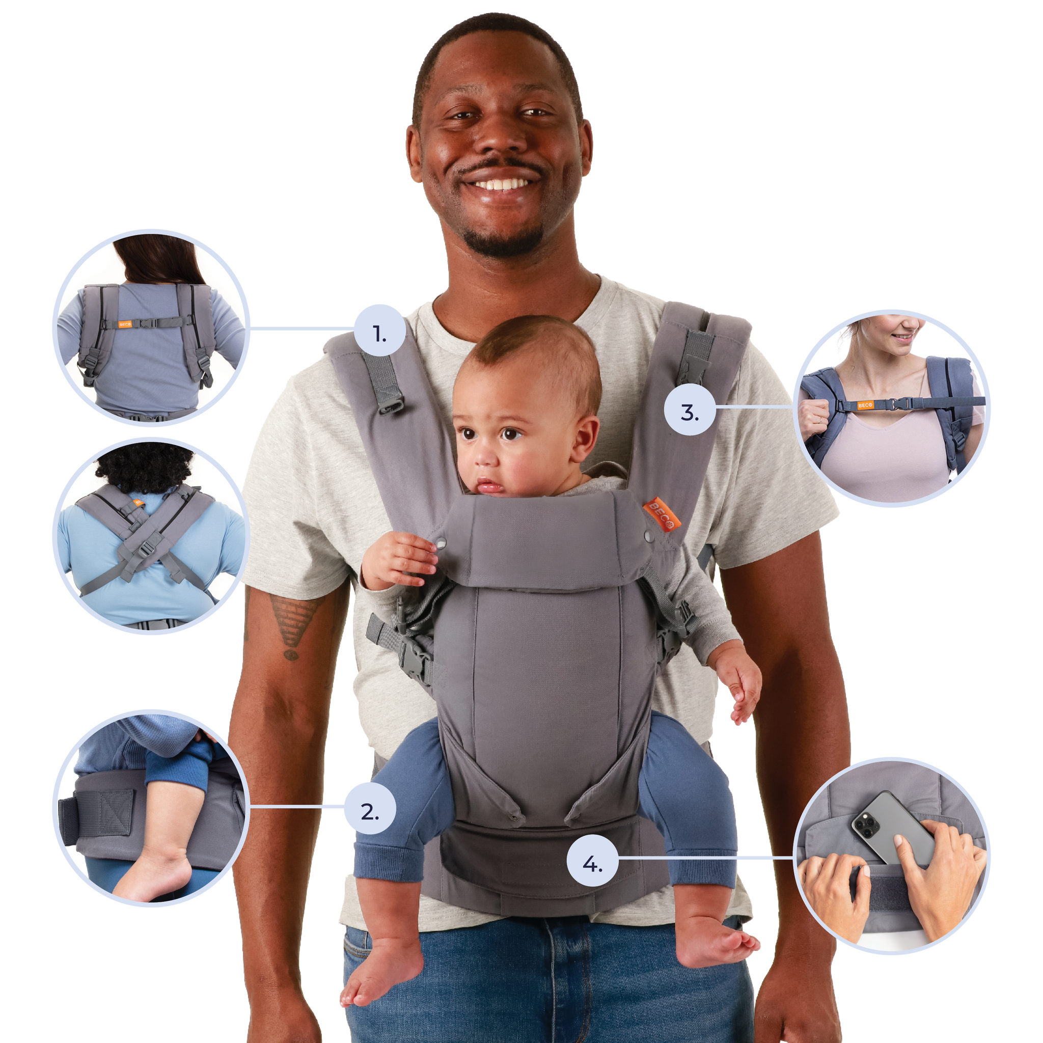 Beco Gemini Baby Carrier Ecru – Beco Canada - Main Image
