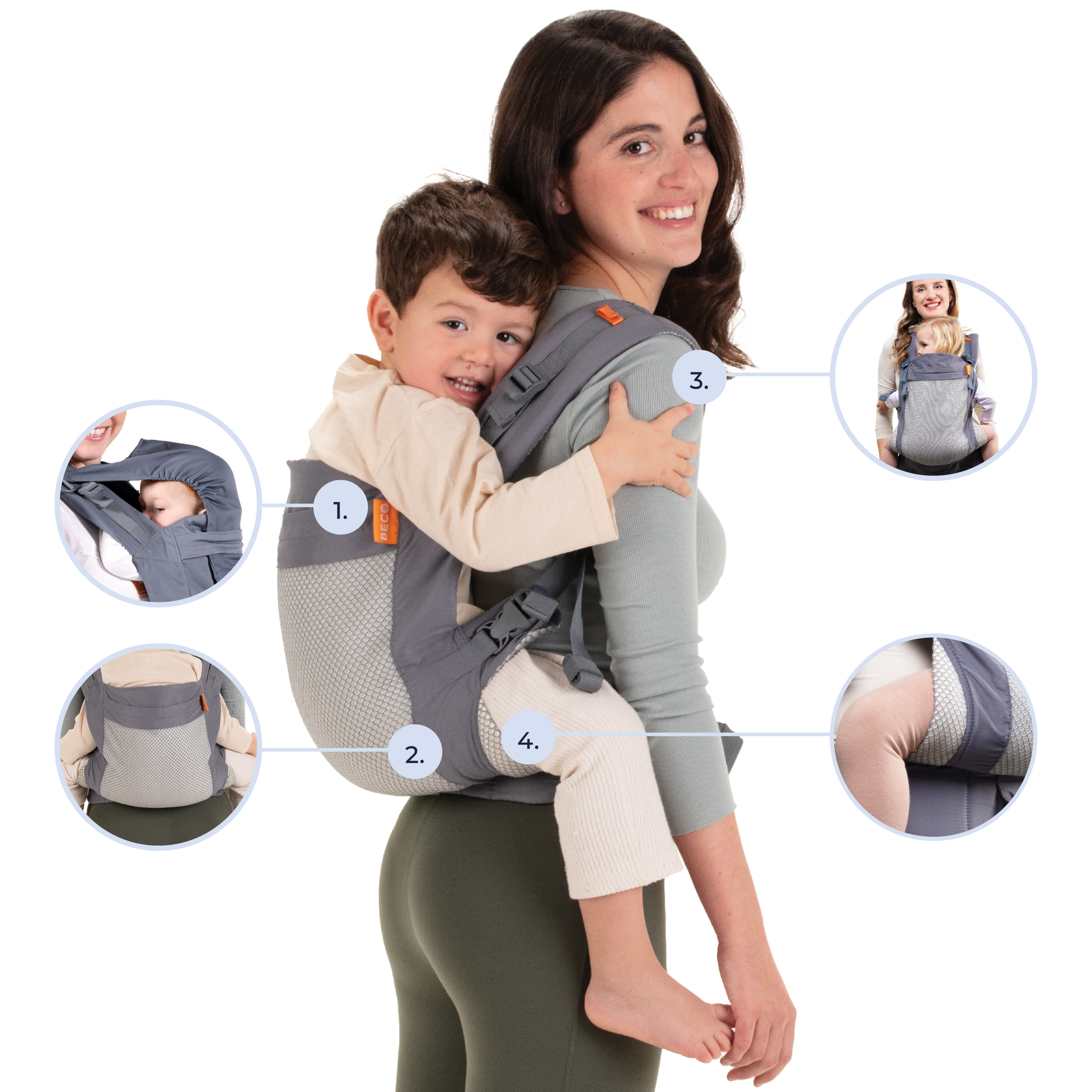Beco Toddler Carrier Cool Mesh Baby Brick Heart – Beco Canada